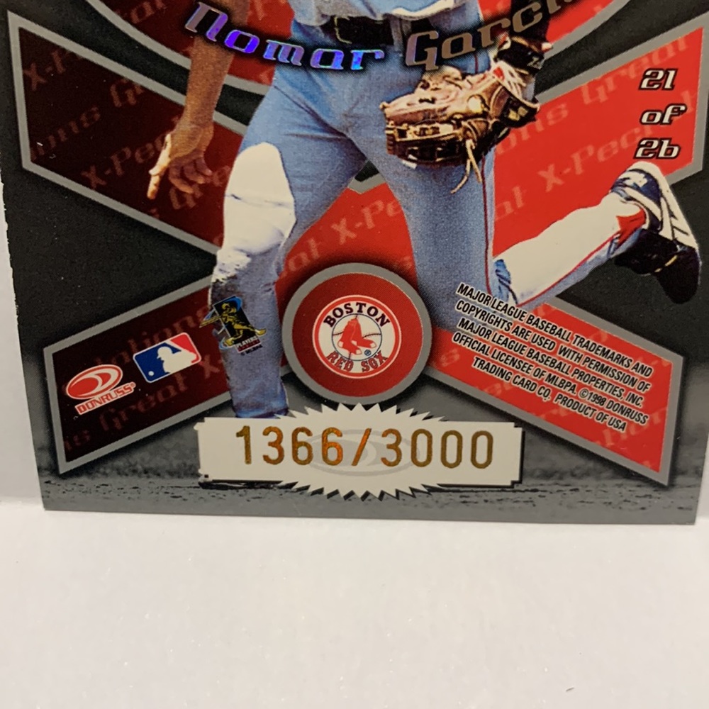 1998 Donruss Preferred Great X-Pectations #21 Jeter/Garciaparra 1366/3000 (001) - Picture 3 of 3